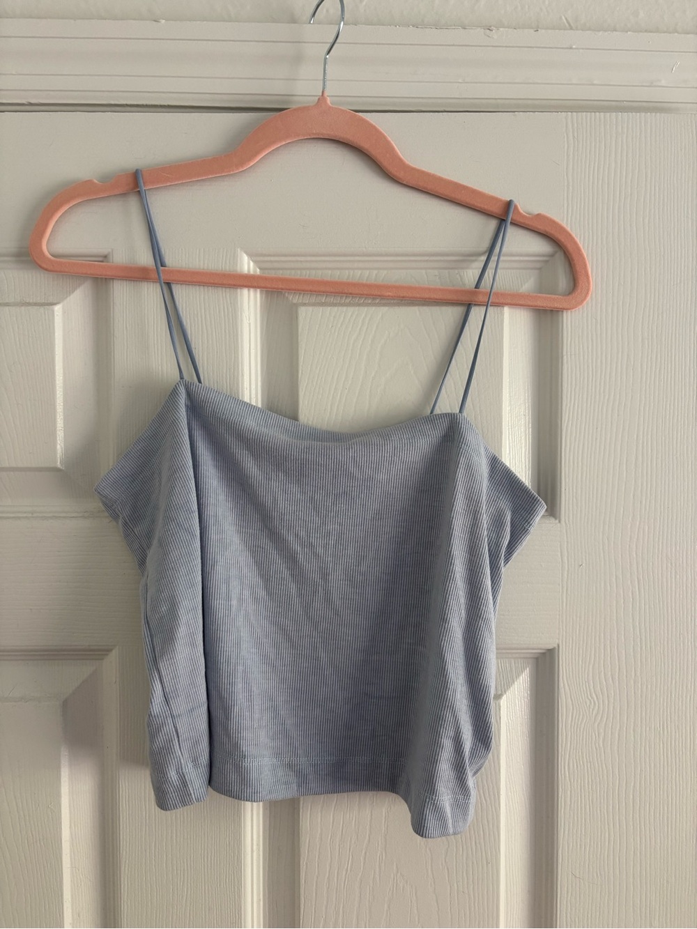 American Eagle Outfitters Light Blue Ribbed Spaghetti Strap Cami